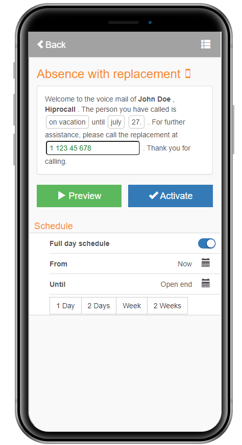 Enterprise Voicemail - Customize your telephone messages